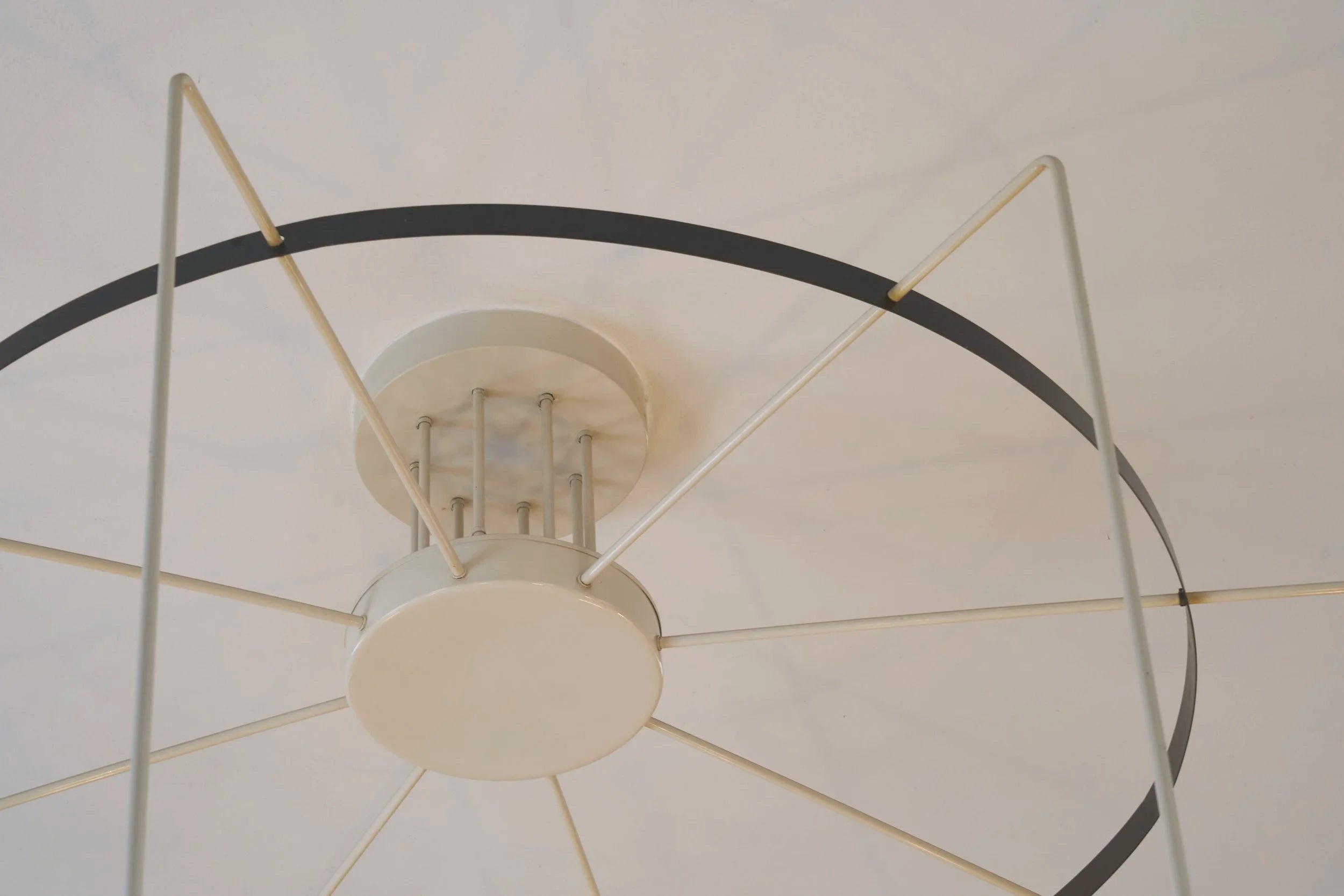 Monumental Mid-Century Chandelier in Lacquered Metal and Acrylic The Netherlands 1960 — alternate view