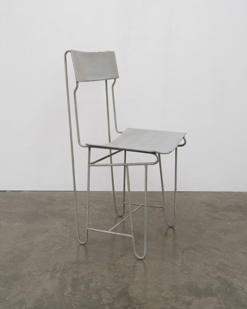 Modernist Steel Chair by Tom Bogle | The Oblist — gray metal construction