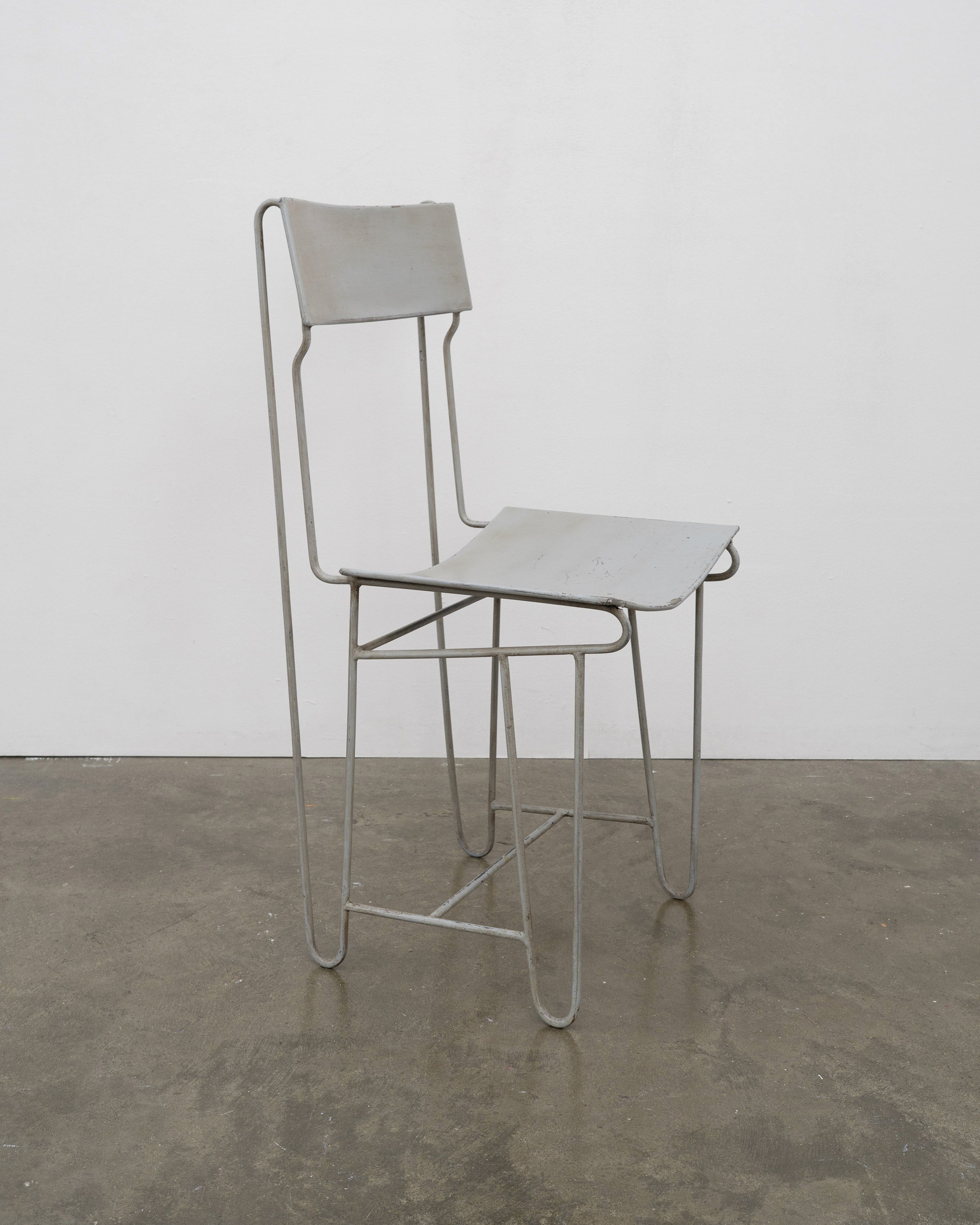 Modernist Steel Chair by Tom Bogle | The Oblist — gray metal construction