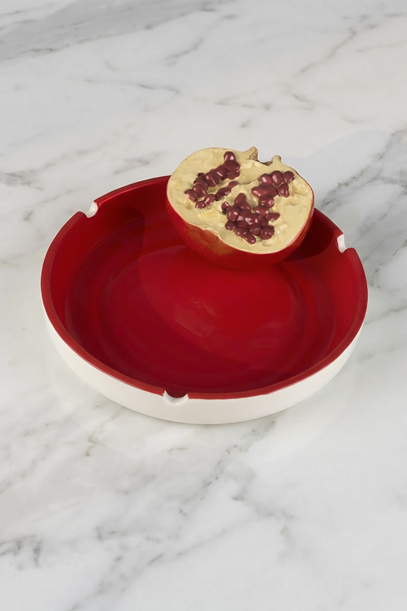 GRENADE ceramic ashtray by Villa Arev | The Oblist — ceramic, red and white