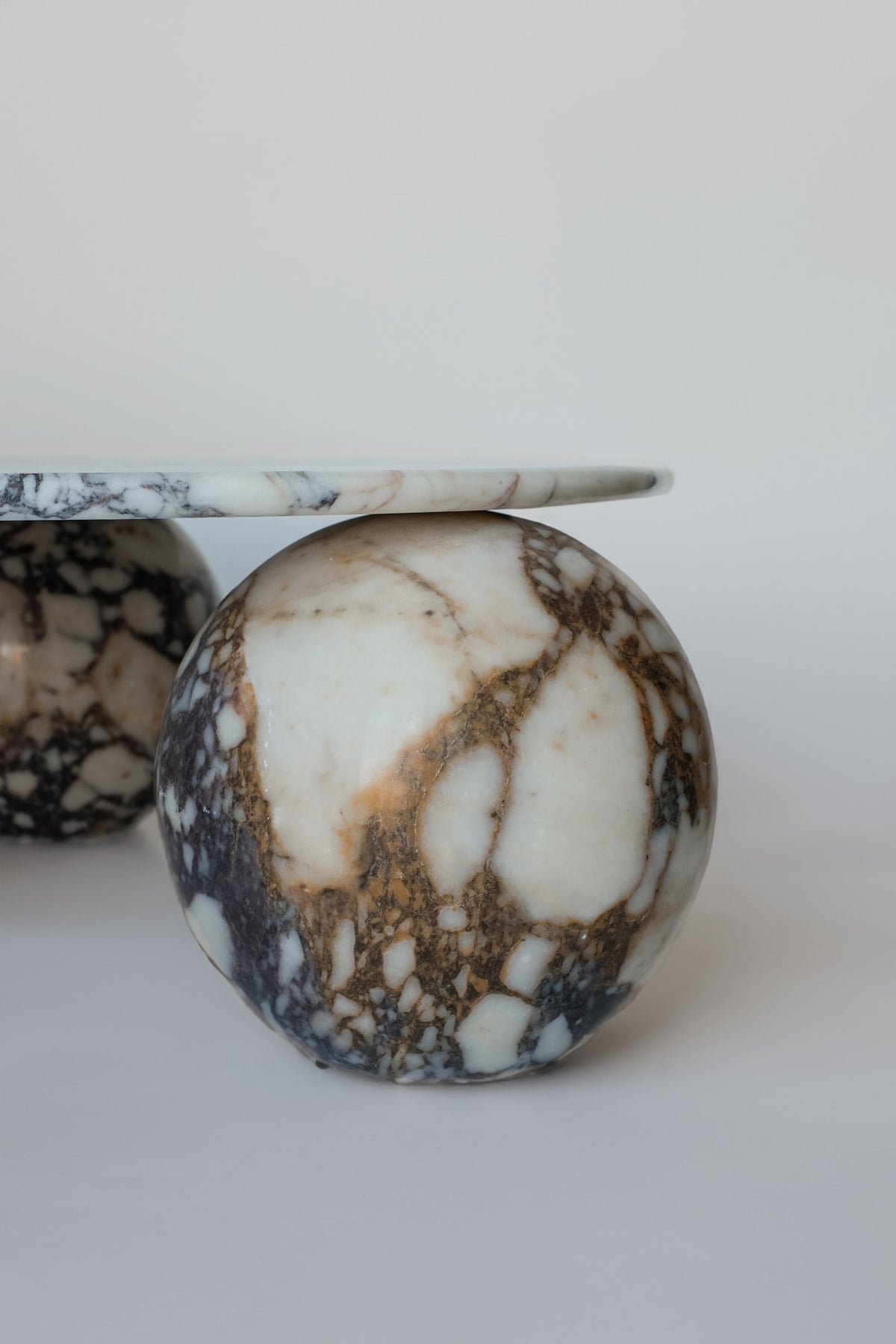 Sculptural Calacatta Viola Coffee Table — alternate view
