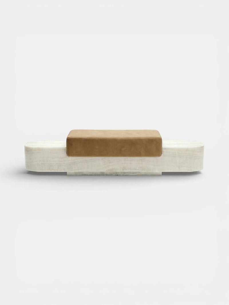 Ran Ivory Onyx Bench by Marbera | The Oblist — ivory onyx, modern design