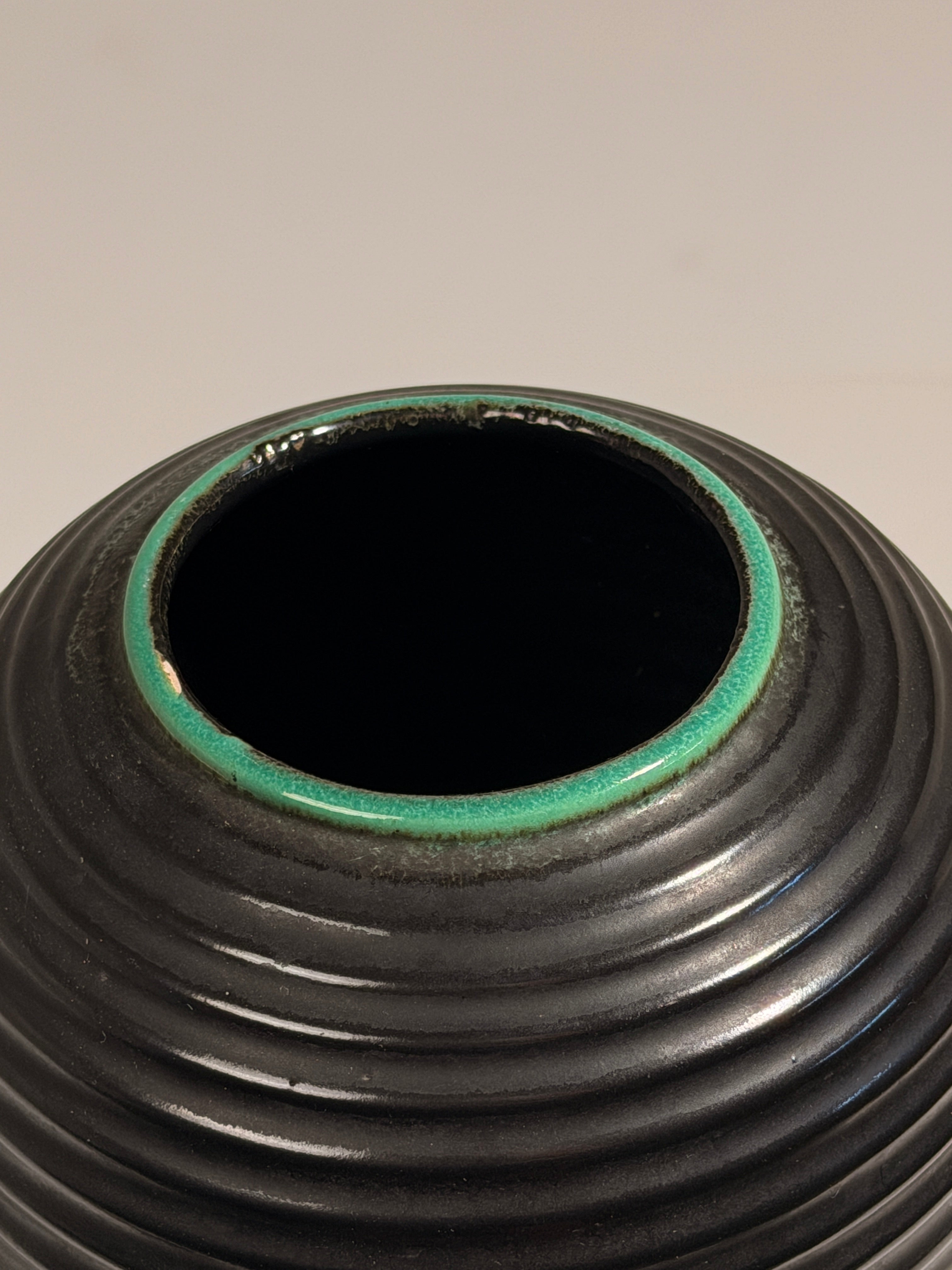 Art Deco ceramic vase, France, circa 1920.  — side angle