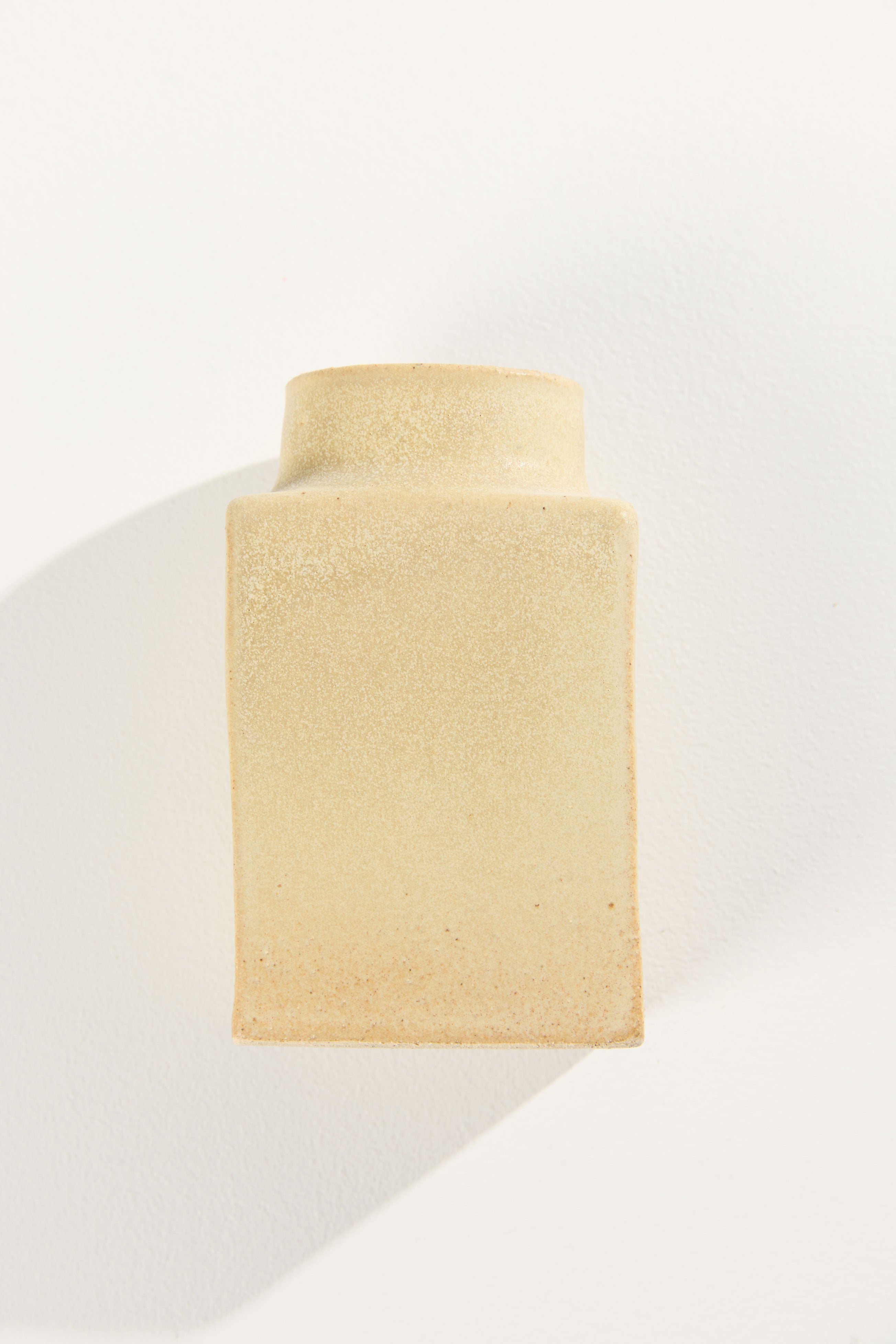 Cuubik small Safrané Ceramic Vase