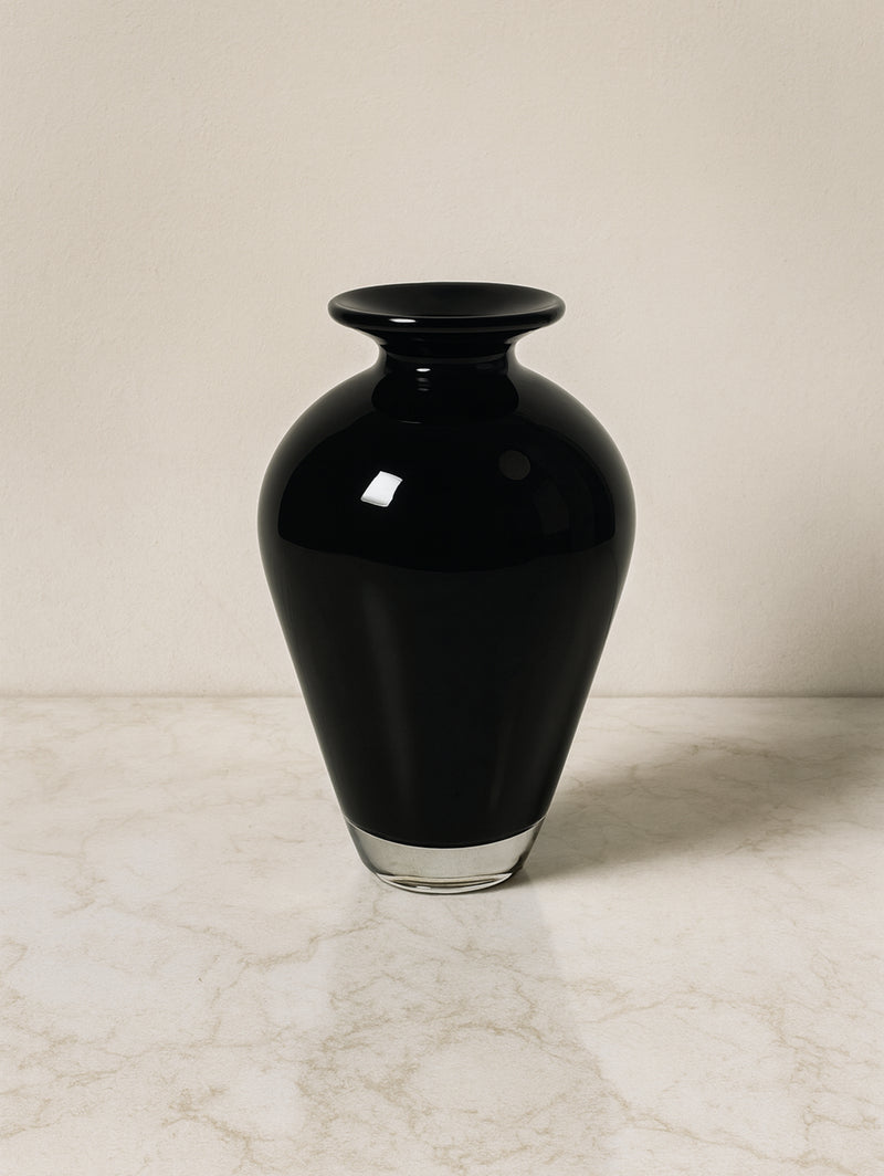 1950s Black Murano Vase by Paolo Venini | The Oblist — handcrafted glass, black color