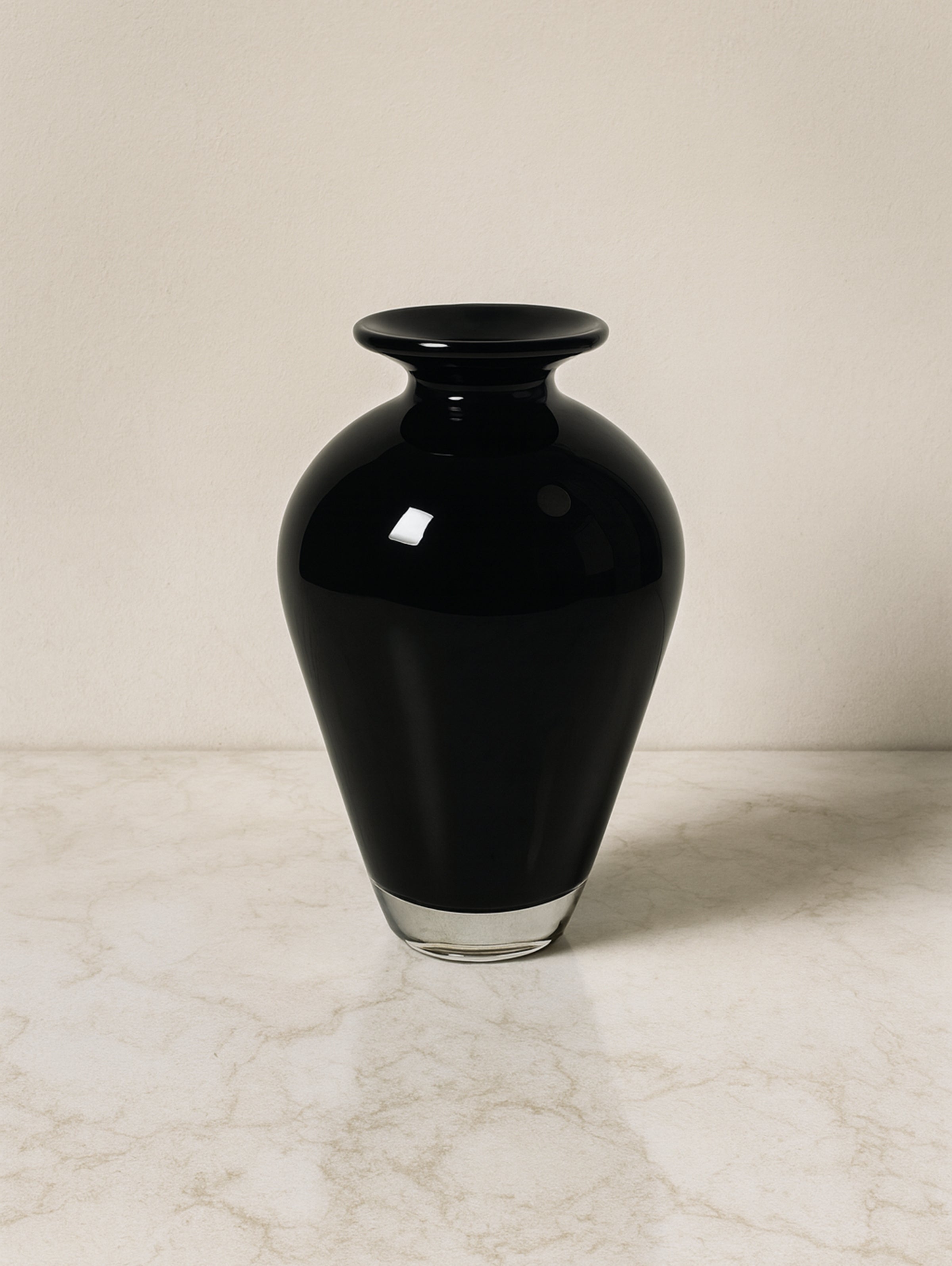 1950s Black Murano Vase by Paolo Venini