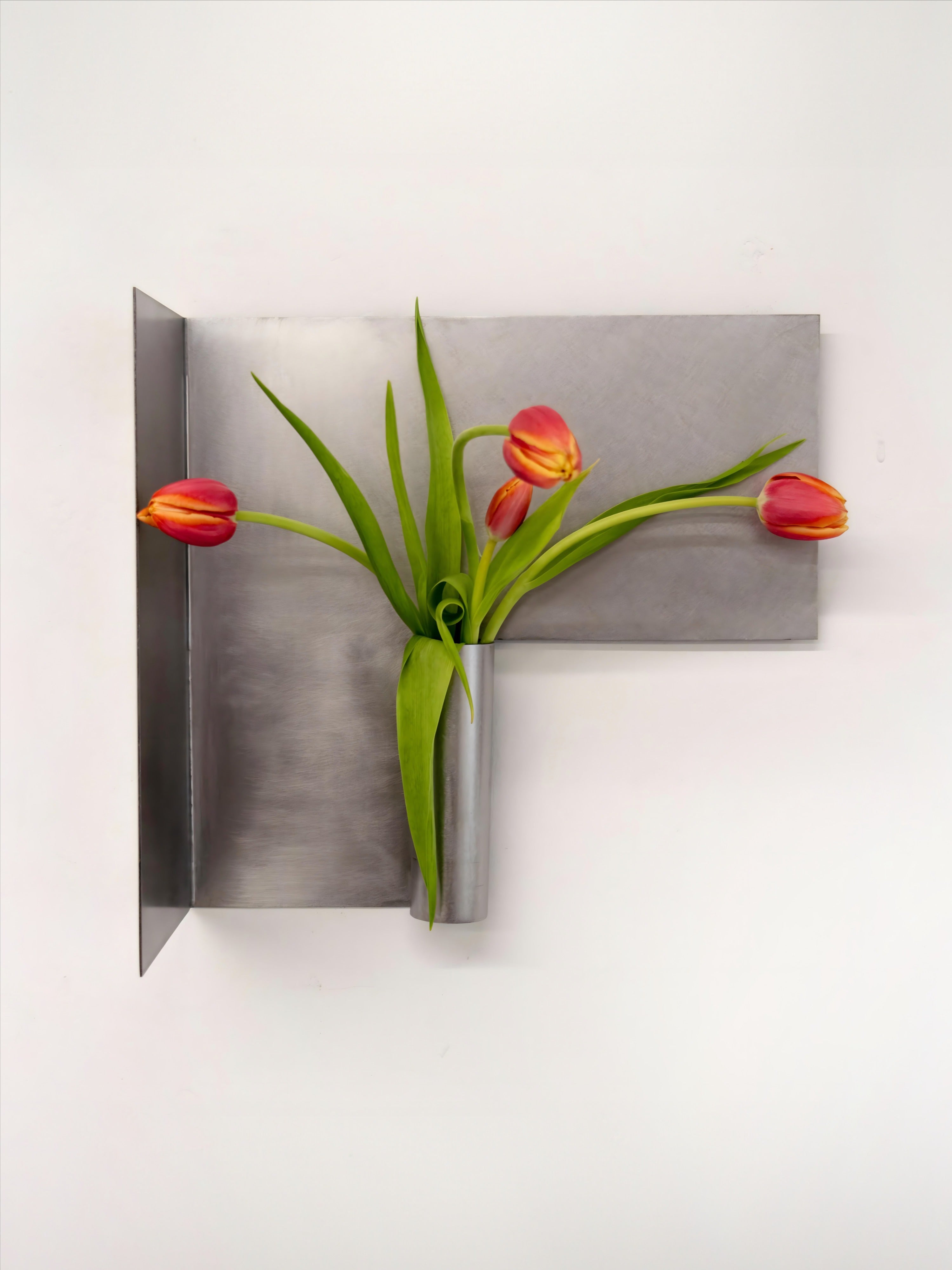 Steel Wall-Mounted Vase_ Corner Angle