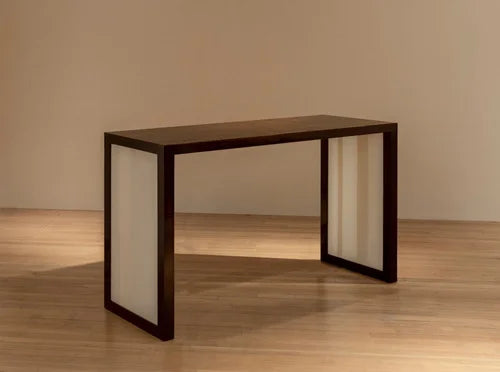 Additions Console Table Handcrafted in Wood Veneer & Virgin Wool Fabric Inserts — view 9