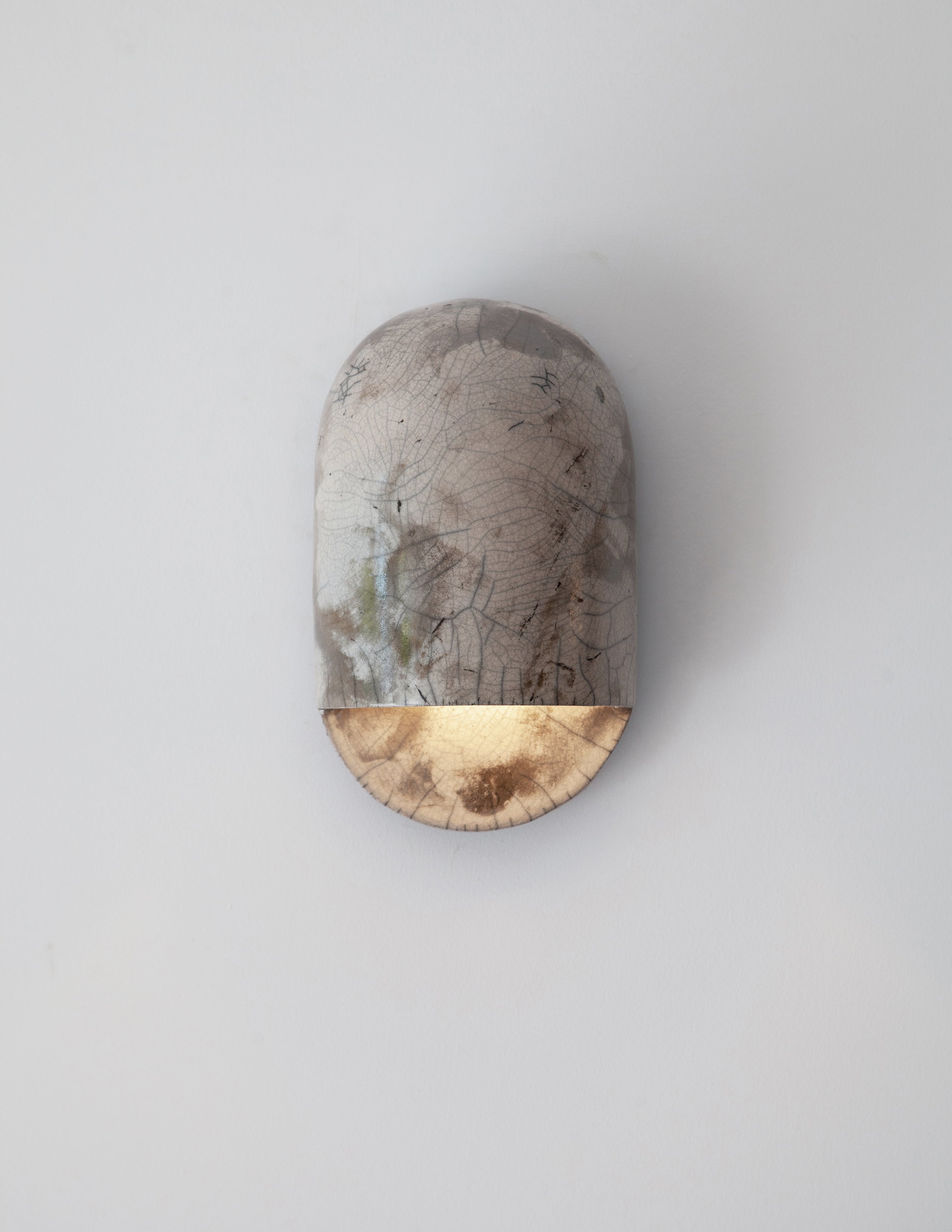 Tera Sconce Raku — detail view