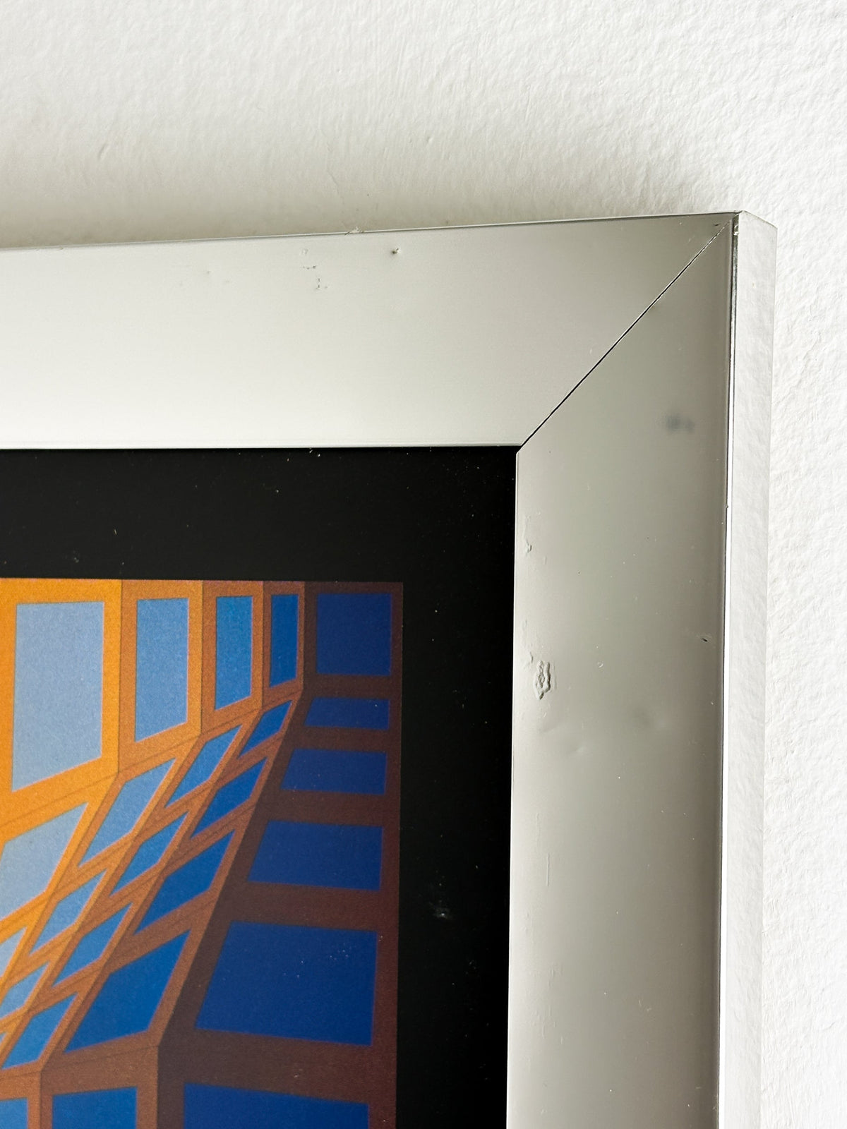 Victor Vasarely, Optical Composition, Circa 1970s, Offset Print, Framed — close-up