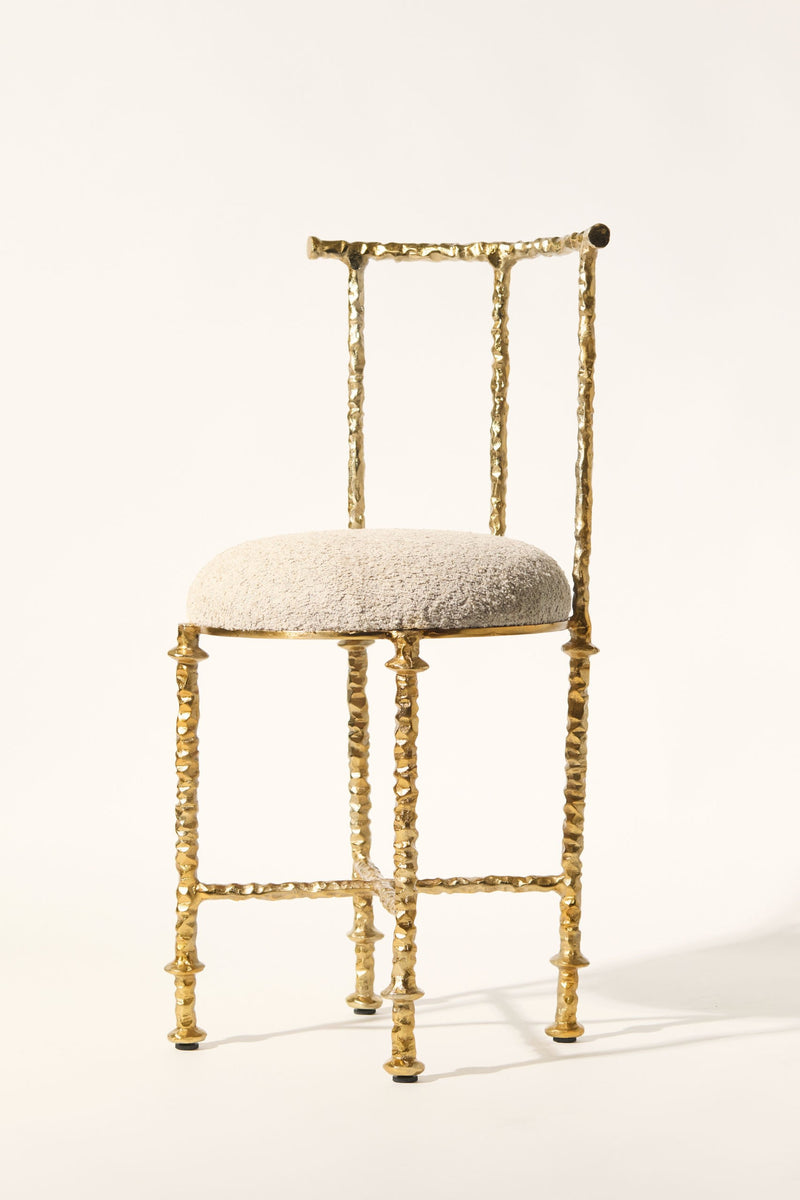 Aurelius' Cast Aluminum Chair by LMNOH | The Oblist — gold finish, modern design