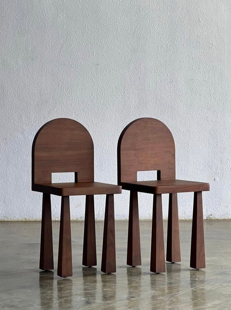 Luna Chair II by Studio Kallang | The Oblist — walnut wood, modern design