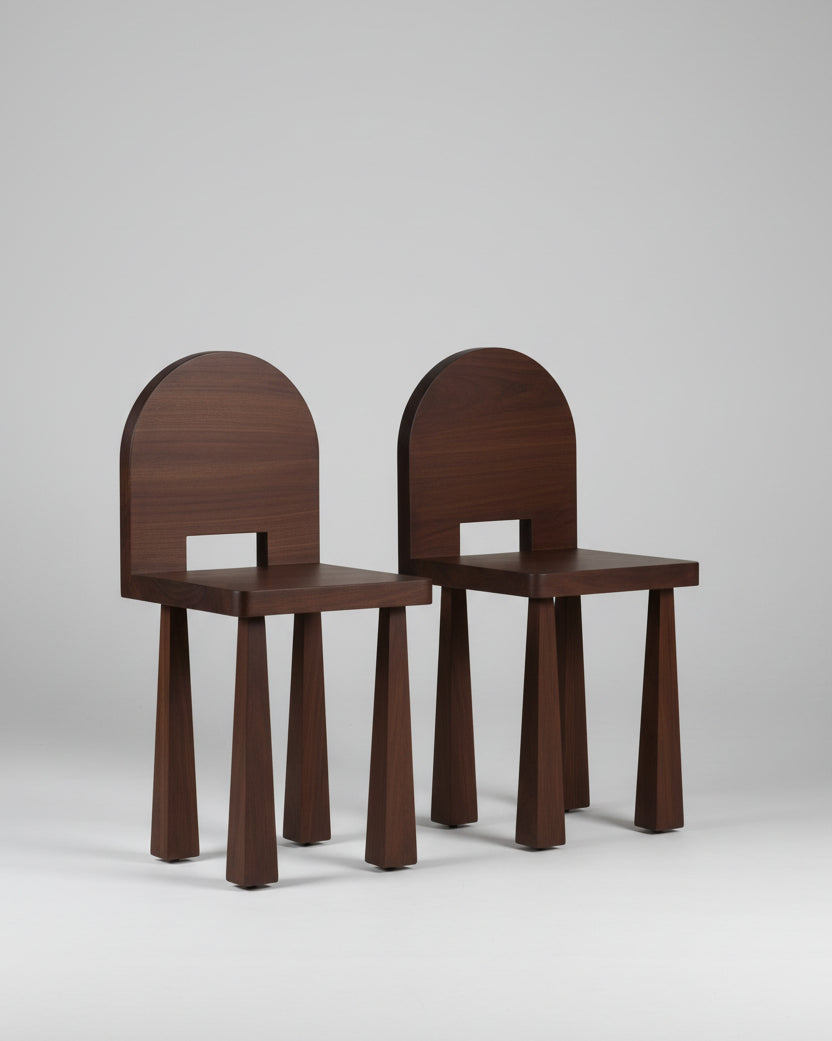 Luna Chair II by Studio Kallang | The Oblist — walnut wood, modern design