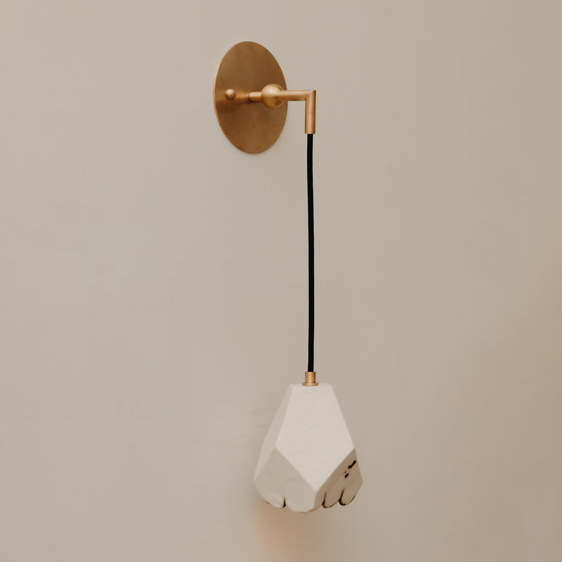 Relic Lantern Sconce by JS/WRKSHP | The Oblist — handcrafted white ceramic