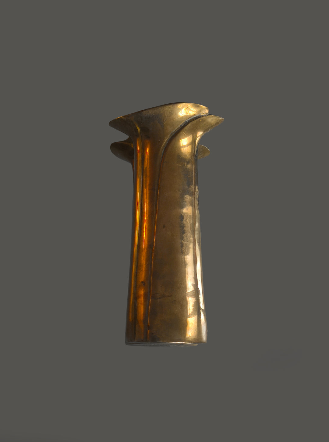 Art Nouveau Brass Vase — lifestyle setting