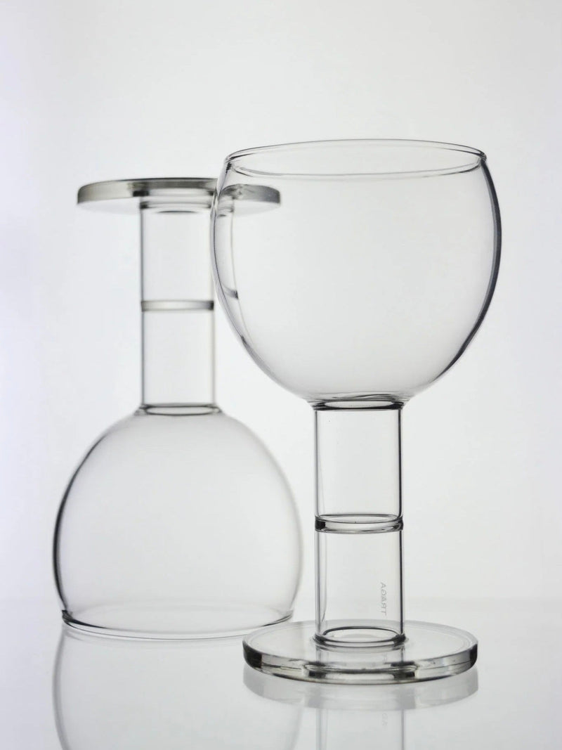 Set of 2 Wine Candle Glasses - Clear by TRAGA | The Oblist — clear glass material, modern design