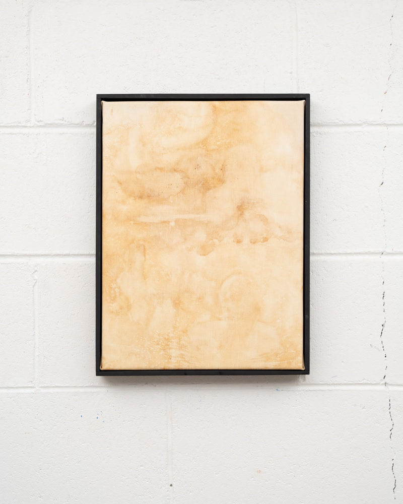 “Stillness of Light,” Original Artwork by Natasha France | The Oblist — beige tones, framed canvas