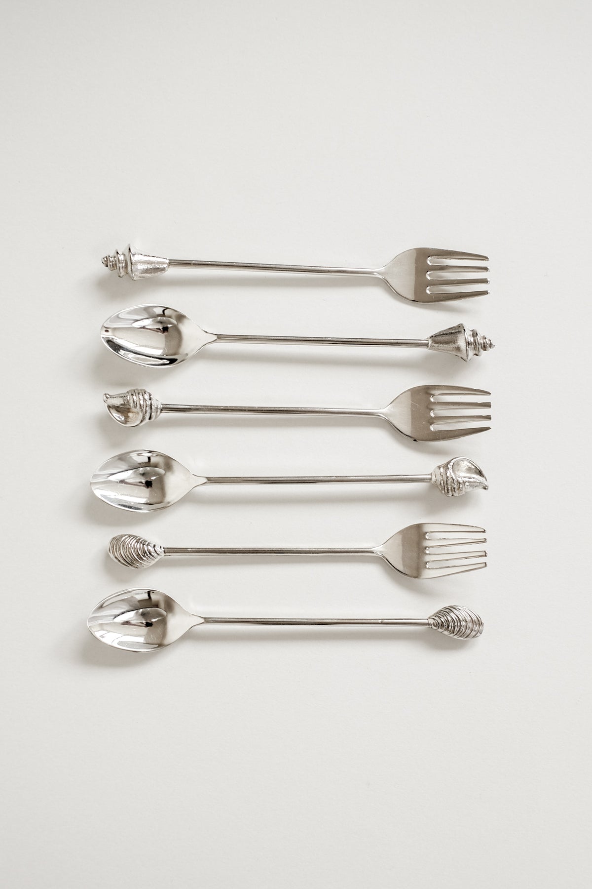 Silver-Plated Seashell Cutlery Set by septembre s | The Oblist
