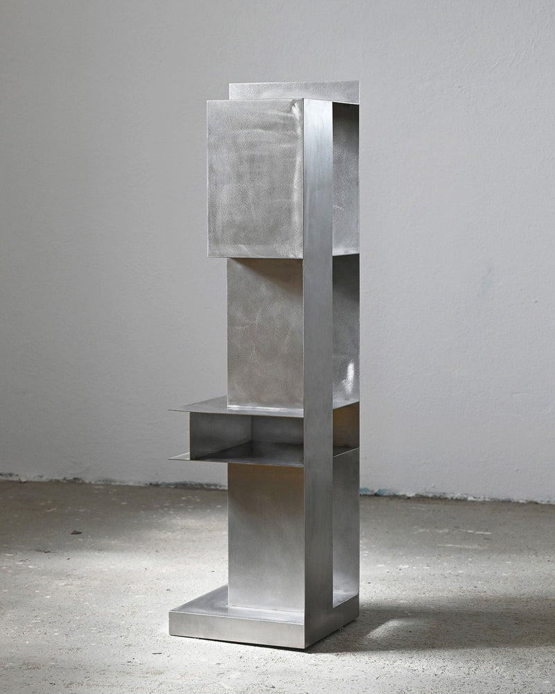 ZEN' Standing Shelf by SALAK | The Oblist — modern stainless steel design