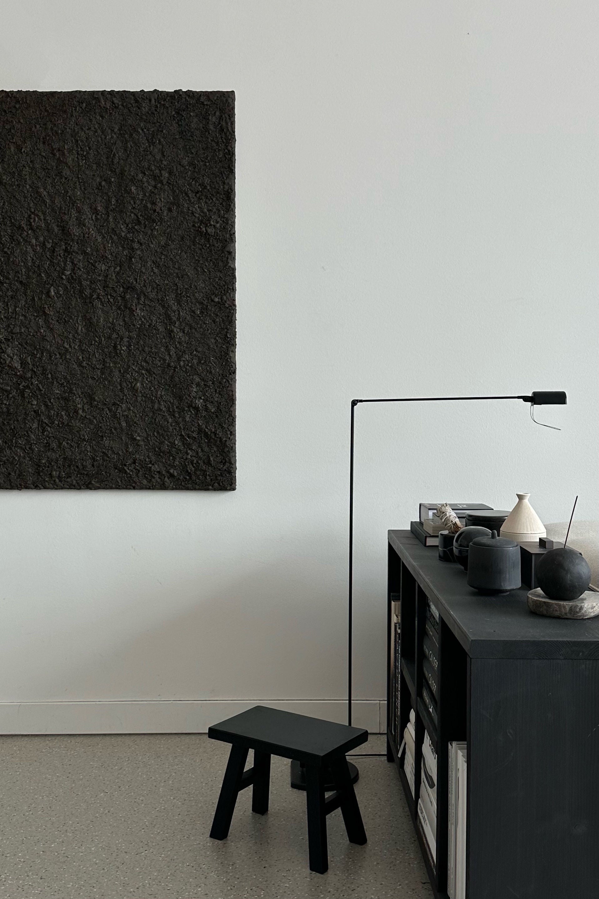ARCHE 07' sculptural wall art — side view against light wall