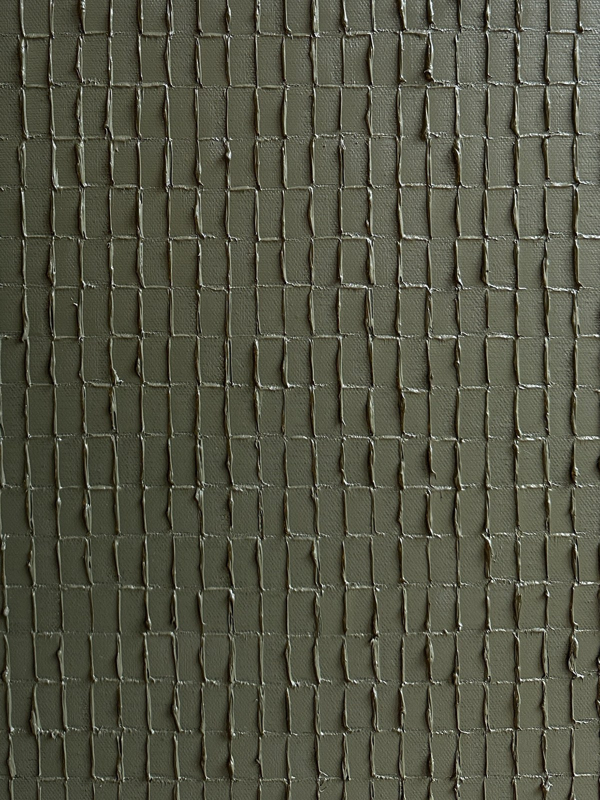 Olive painting textured square pattern detail by Roi Elmaliah