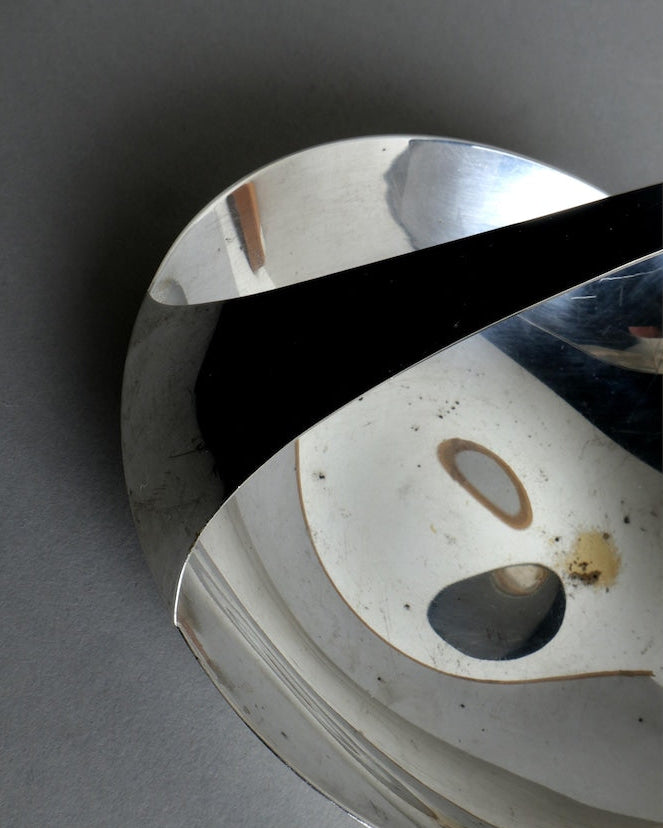 Vintage Ikora Silver Plated Handled Bowl — detail view