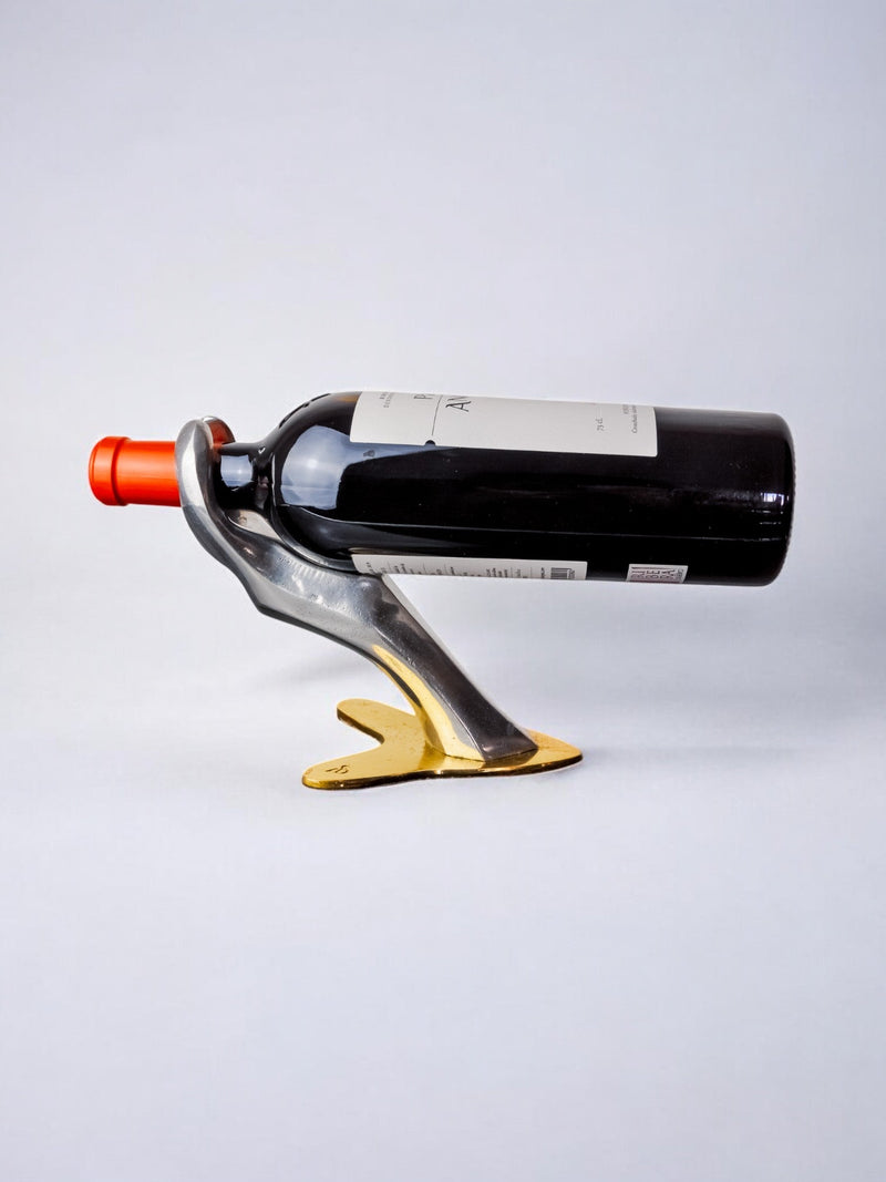 Brutalist wine bottle holder by Ardisur, Spain, circa 1970's by Malamar Studio | The Oblist