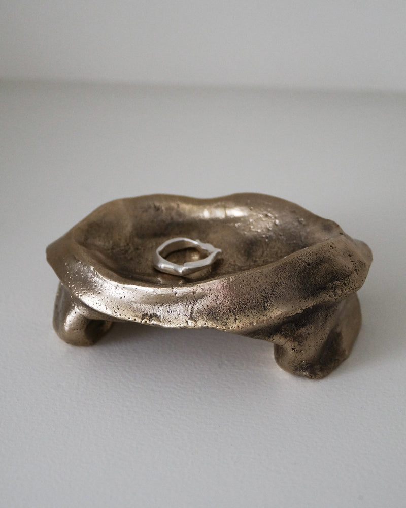 MOORE Tray/Catchall by Maha Alavi | The Oblist — handcrafted metallic finish