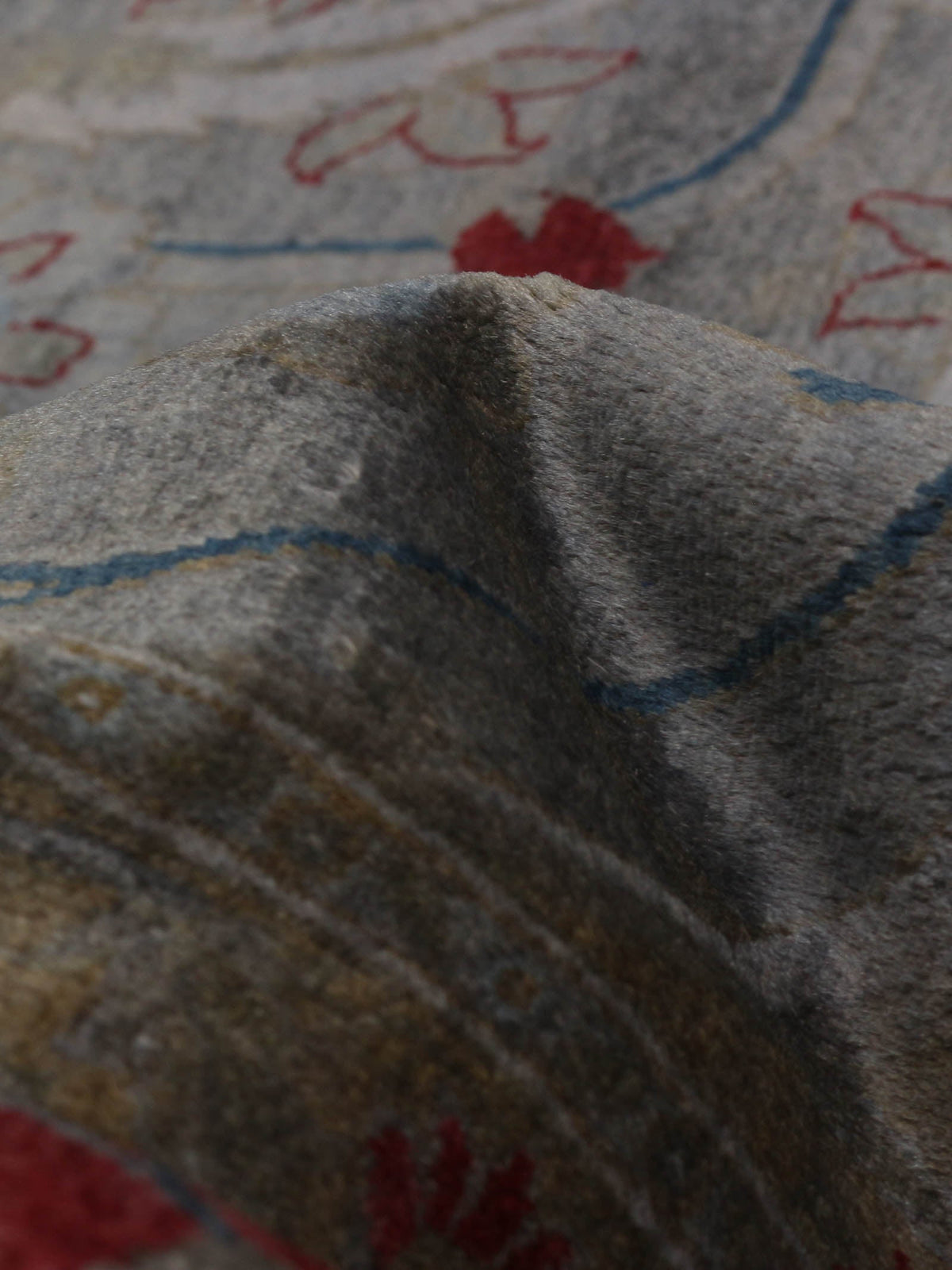 overdyed rug in tide 246 x 307 cm — detail view