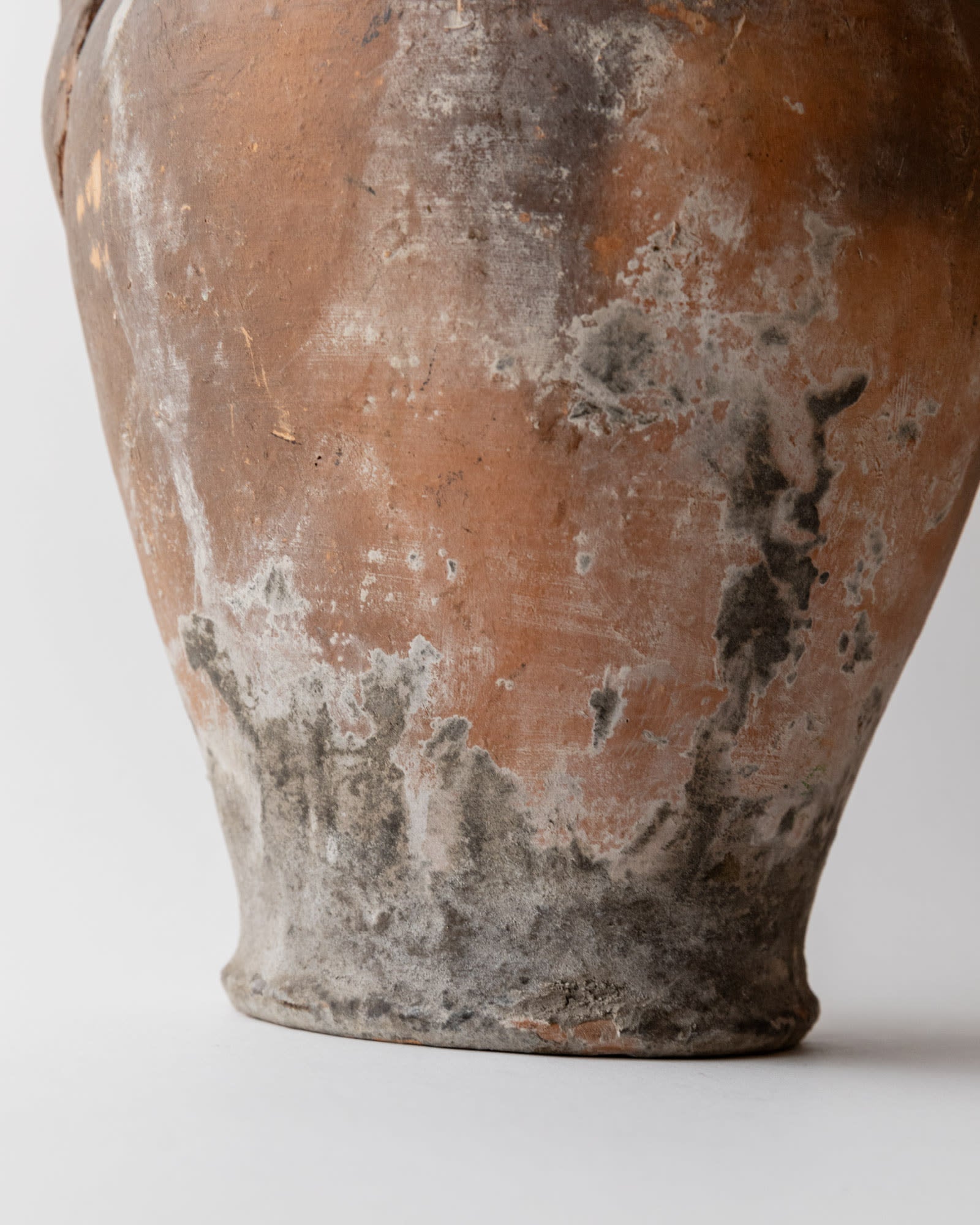 Antique 18th Century Terracotta Amphora — close-up of weathered terracotta surface