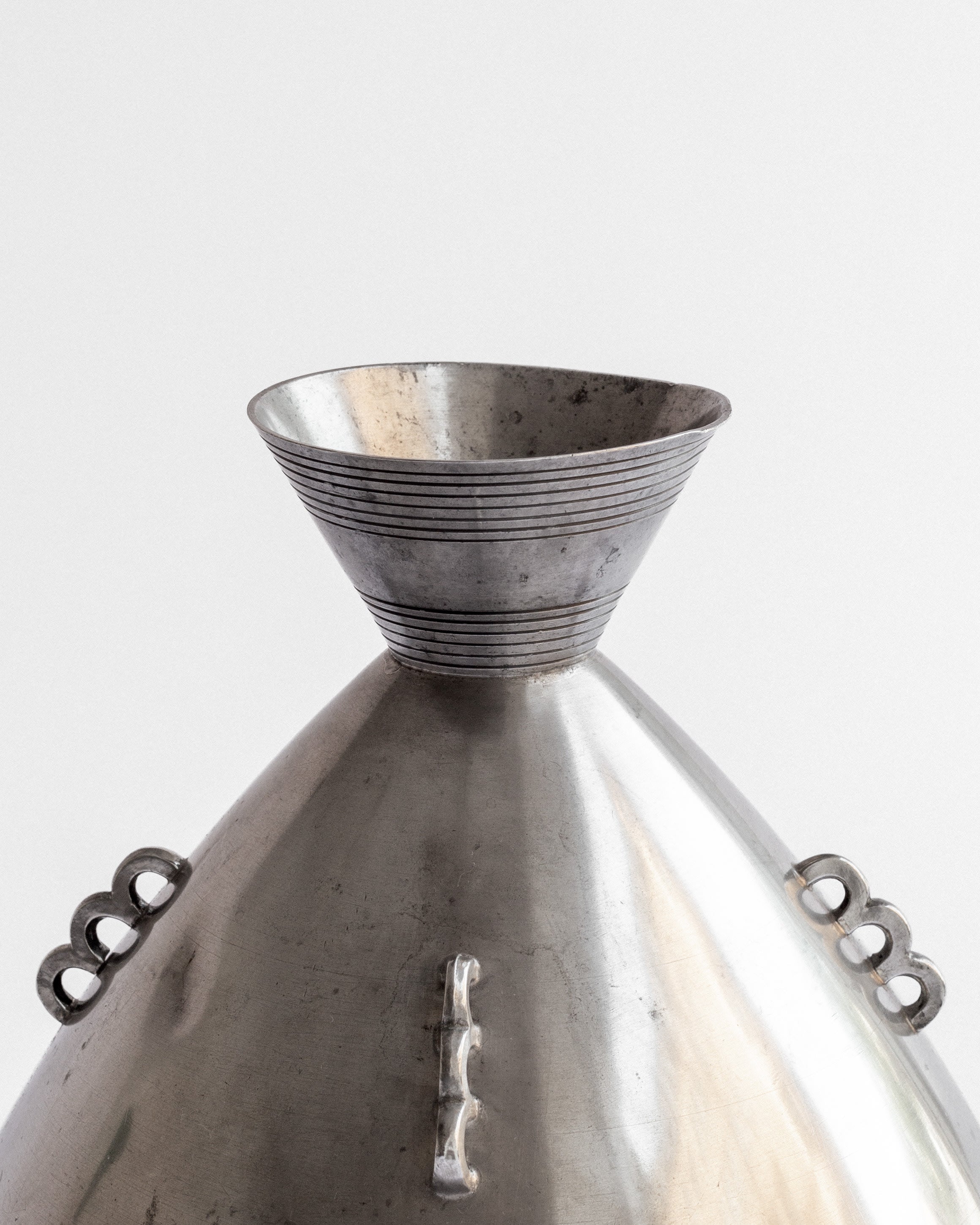 Art Deco Pewter Vase by Sylvia Stave, Sweden, 1930s — alternate view
