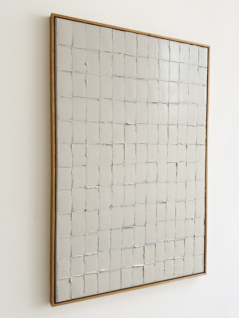 'Warm White - Strokes' Painting — detail view