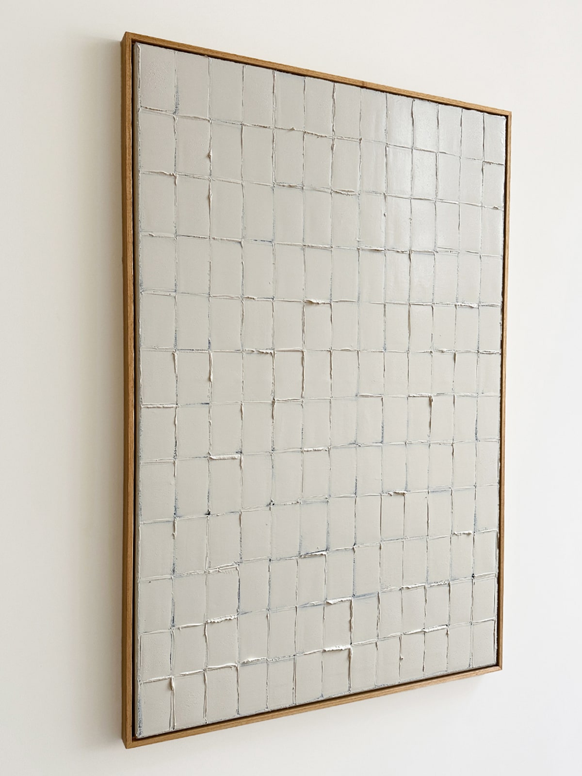 'Warm White - Strokes' Painting — detail view