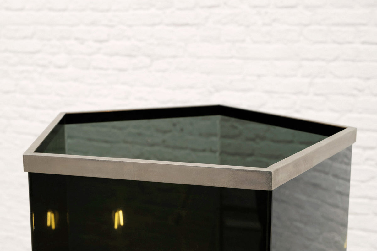 Italian Architectural Table Lamp in Acrylic and Chrome, 1970's — alternate view