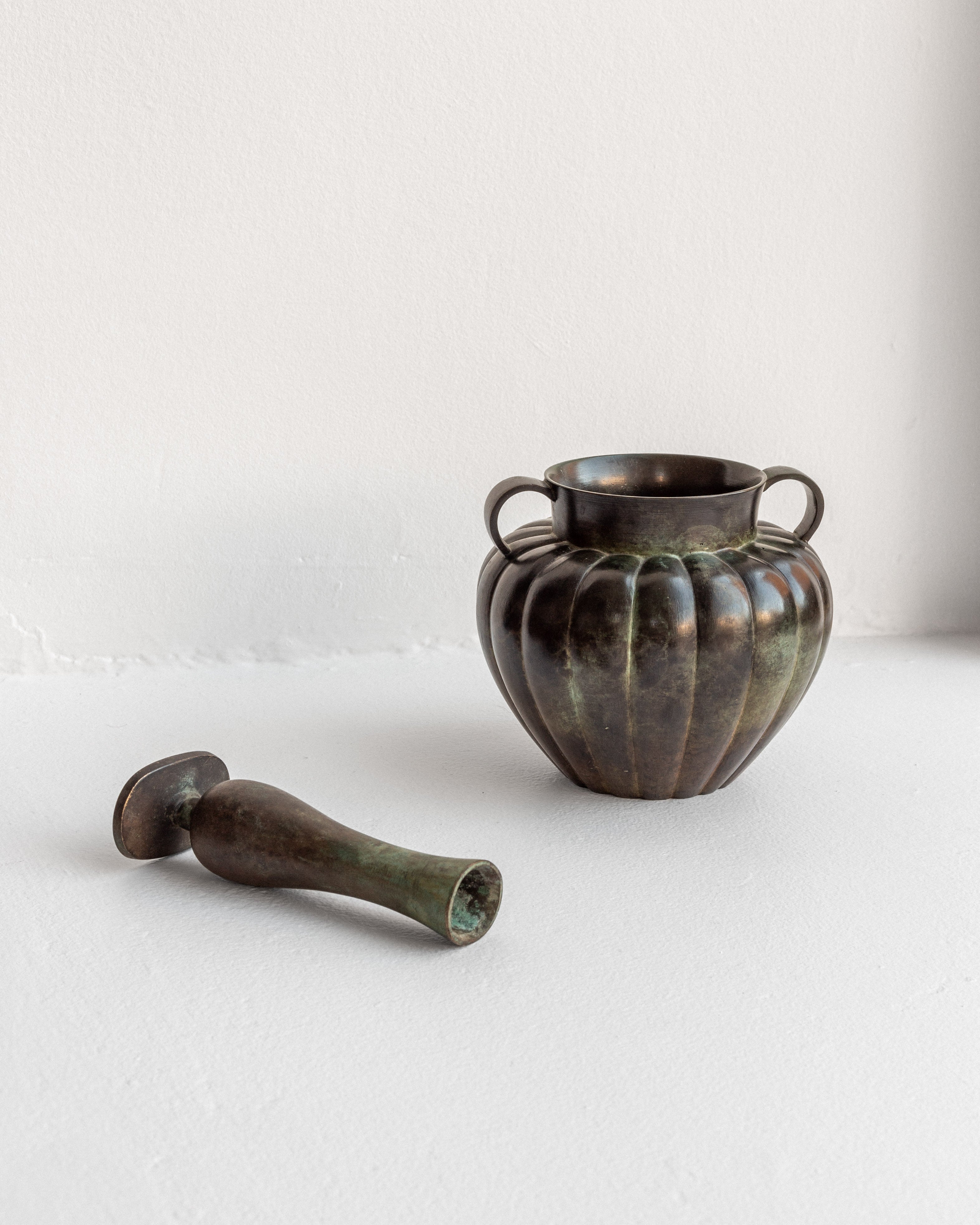 Swedish Art Deco Bronze Vase by GAB, 1930s