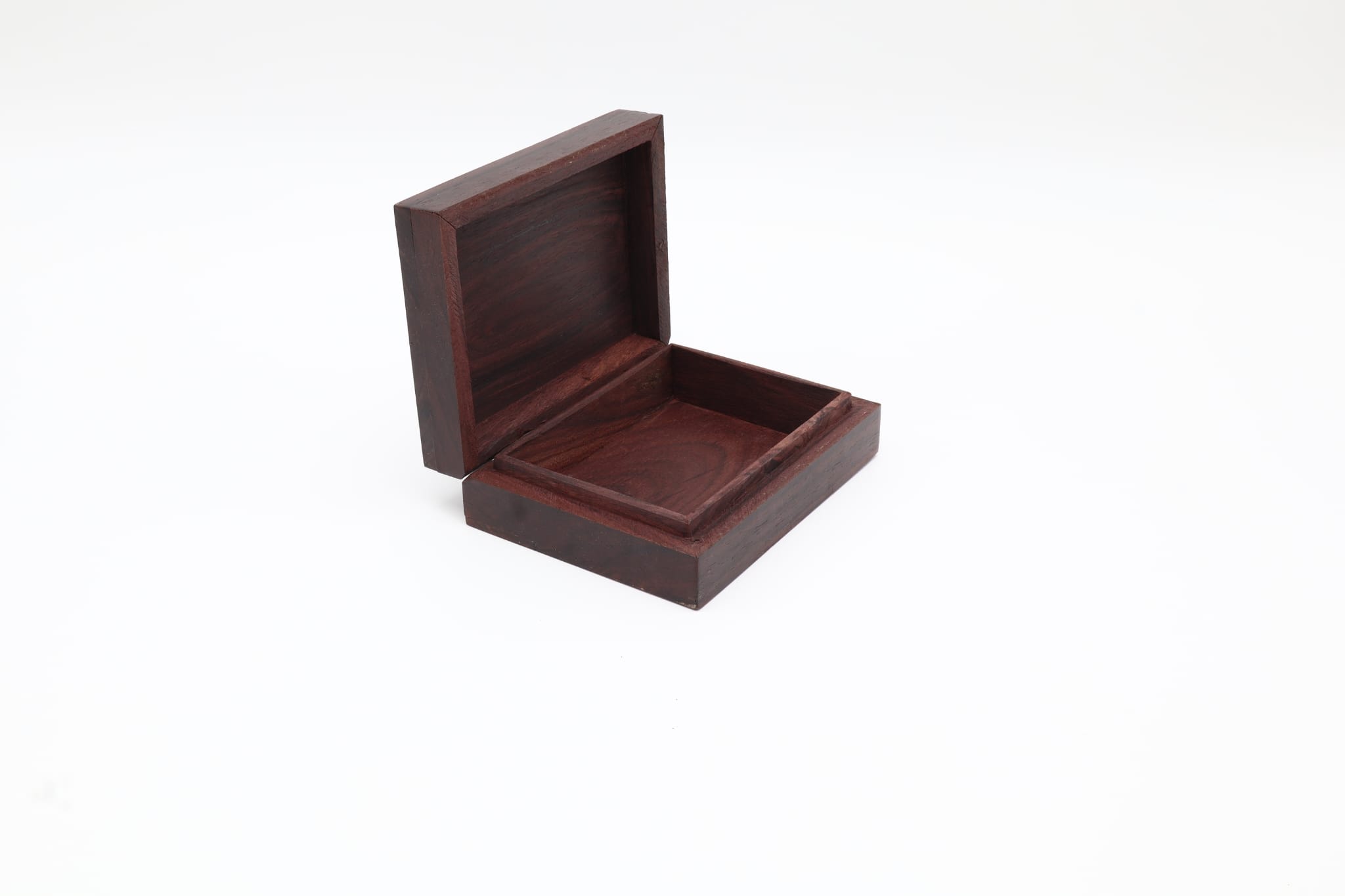 Vintage Handcrafted Wooden Box with Marquetry – Japan, c. 1970s–1980s — detail view