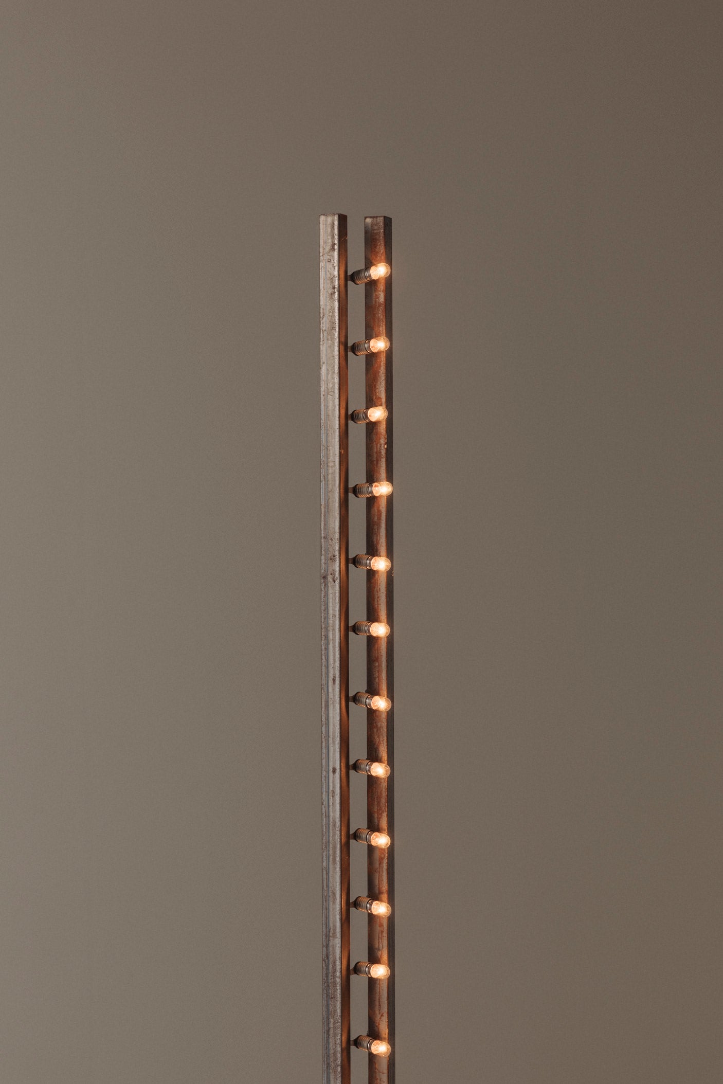 Sculptural Brutalist Floor Lamp in Concrete and Steel, 1980s — in context