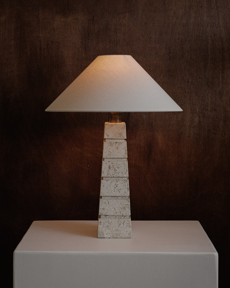 Travertine Table Lamp by septembre studios | The Oblist