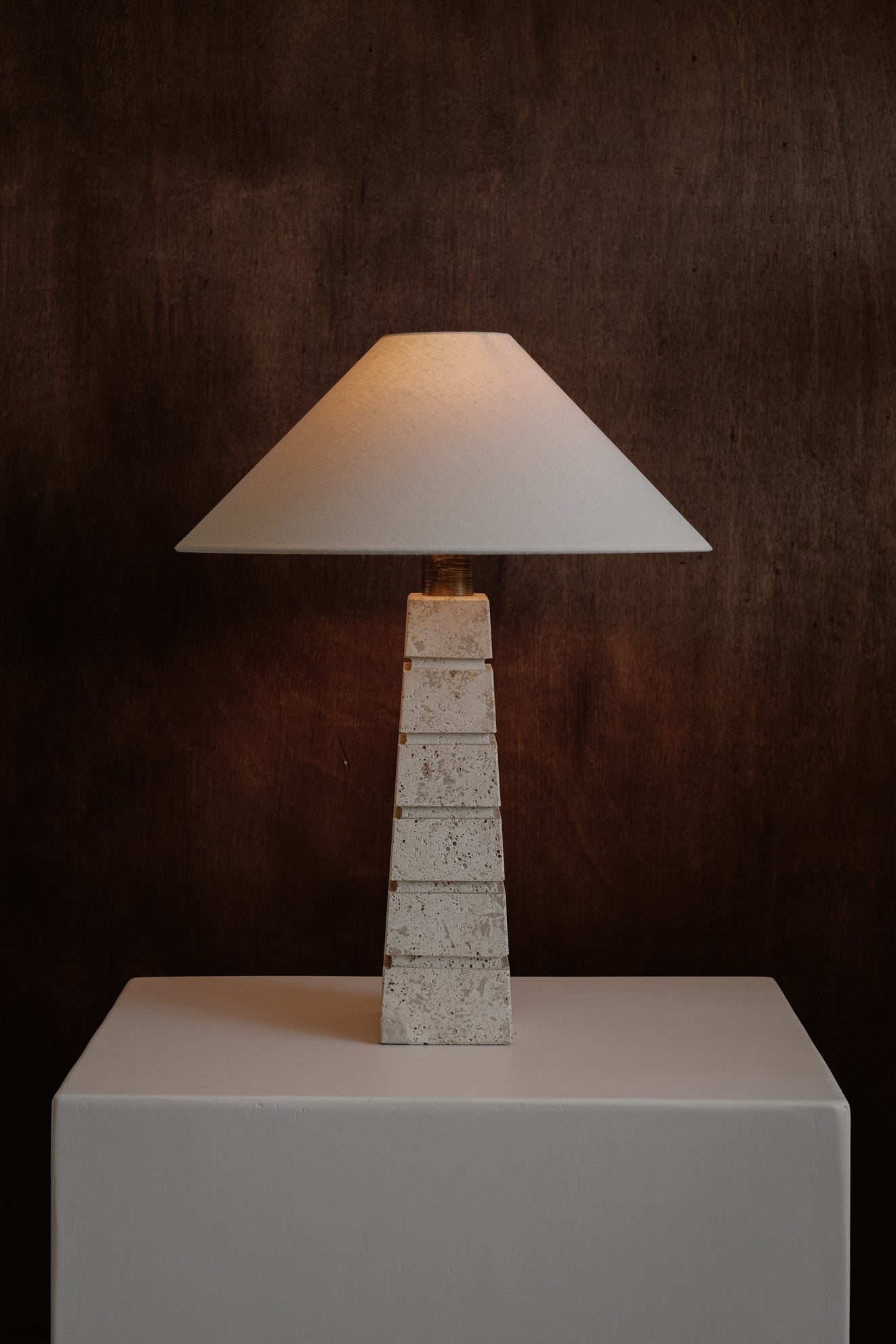 Travertine Table Lamp by septembre studios | The Oblist