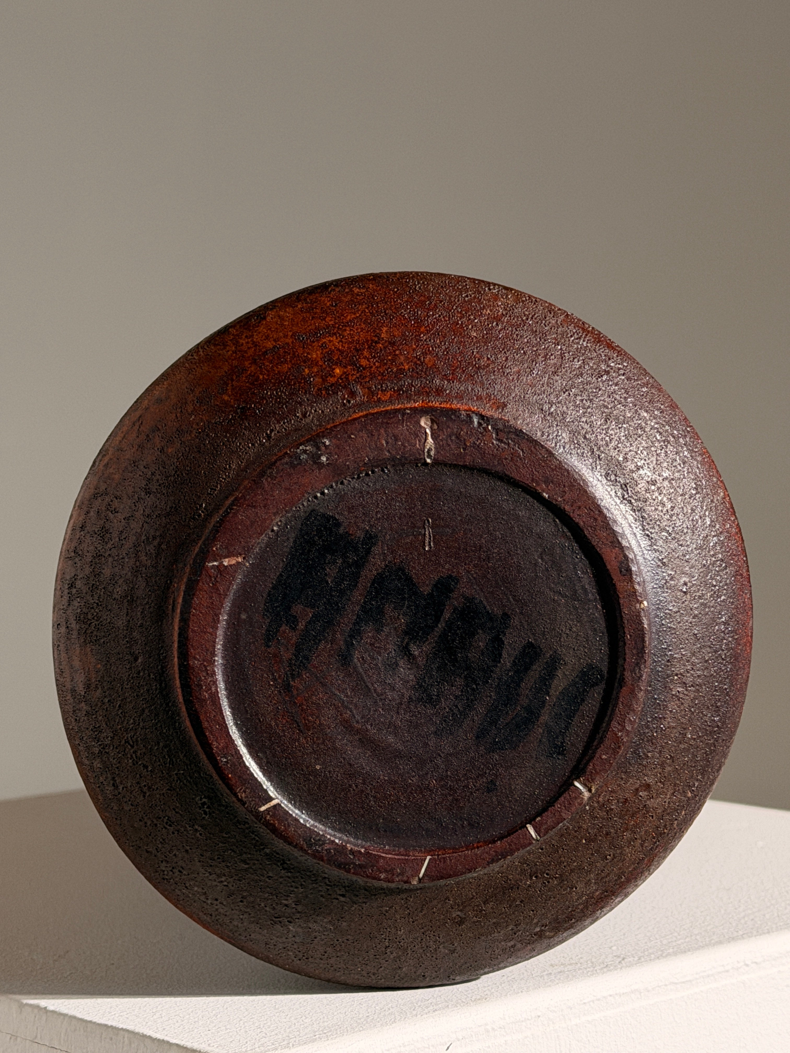 Large wood-fired pitcher by Michel & Nicole Anasse, Vallauris, circa 1960 — alternate view