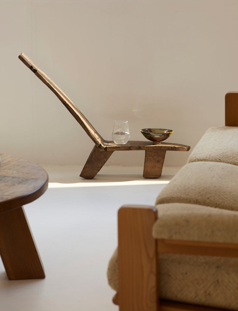 West African Monoxyle Lobi / Stargazer Chair, C. 1950 by DIG IN JAPAN | The Oblist — handcrafted wood, vintage design