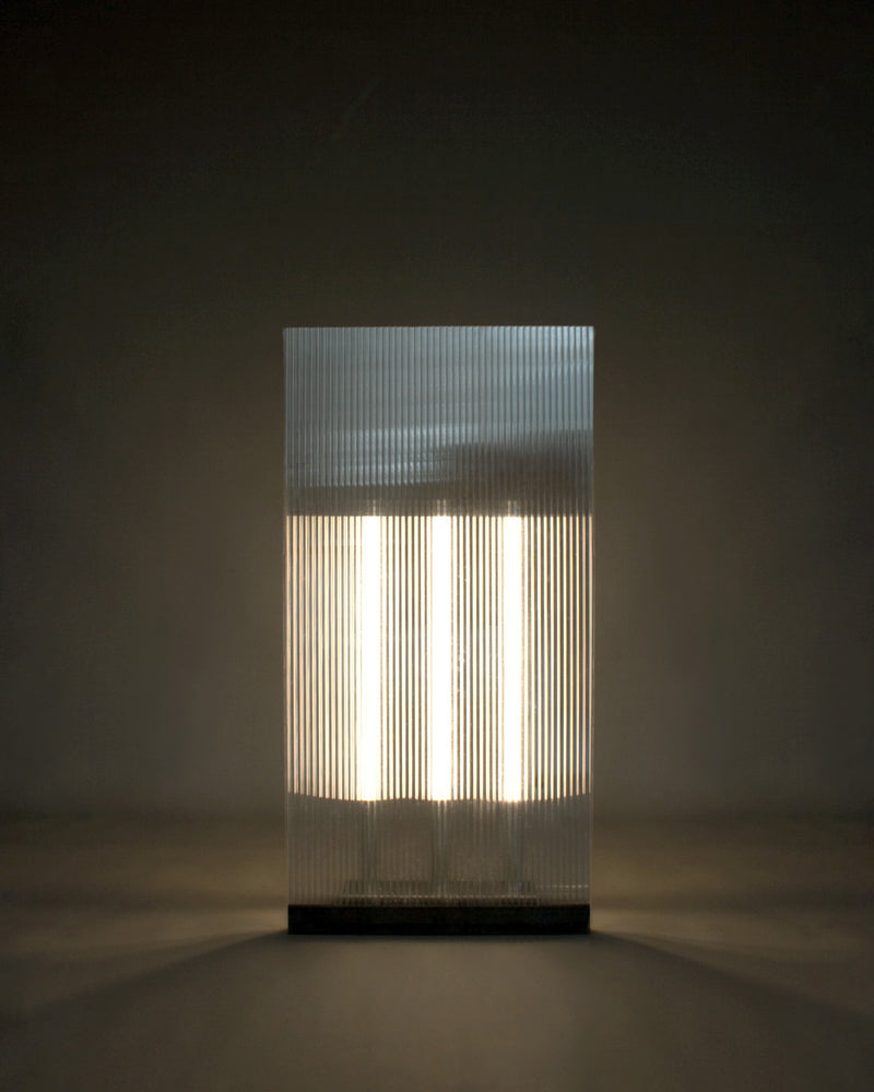 POLY-C-3 Floor Lamp by STUDIO JULIETTE WESSELING | The Oblist — ribbed glass, modern design