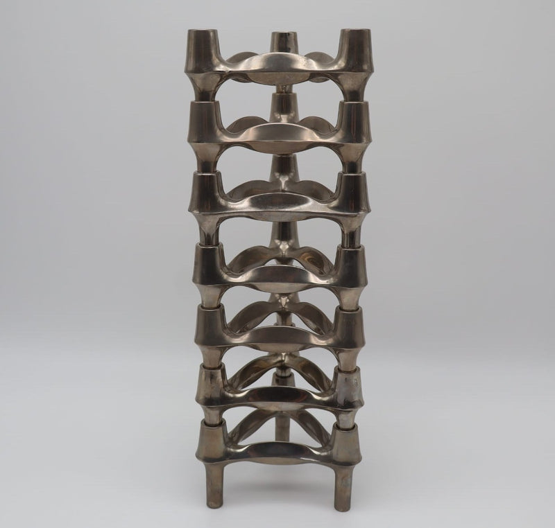 Stoffi & Nagel BMF Modular Candleholder – West Germany 1970s – Stackable Chrome Mid Centur by Forma Finds