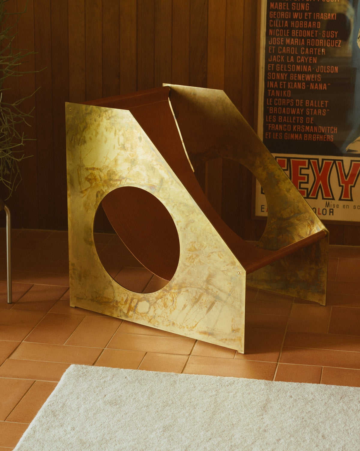 Brass Hublot Chair - Leather — in context