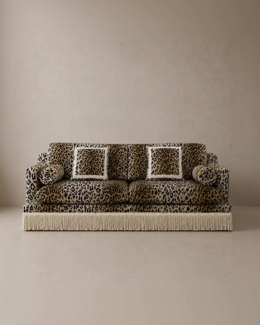 Orlando Sofa 230 cm - Leo Velvet & Ivory Fringe by RIJD Interior | The Oblist