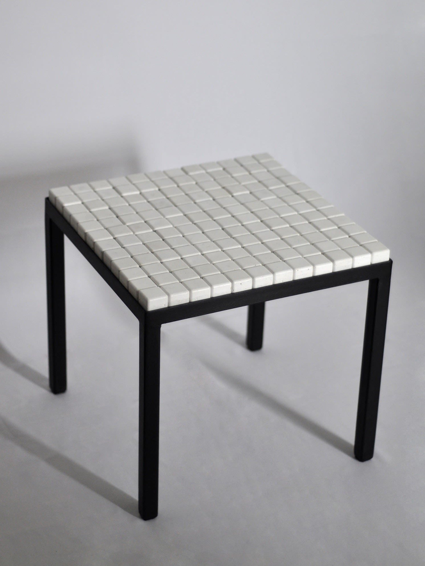 Minimalism Concrete Cubes Side Table 'white' by Studio Miriam Loellmann | The Oblist