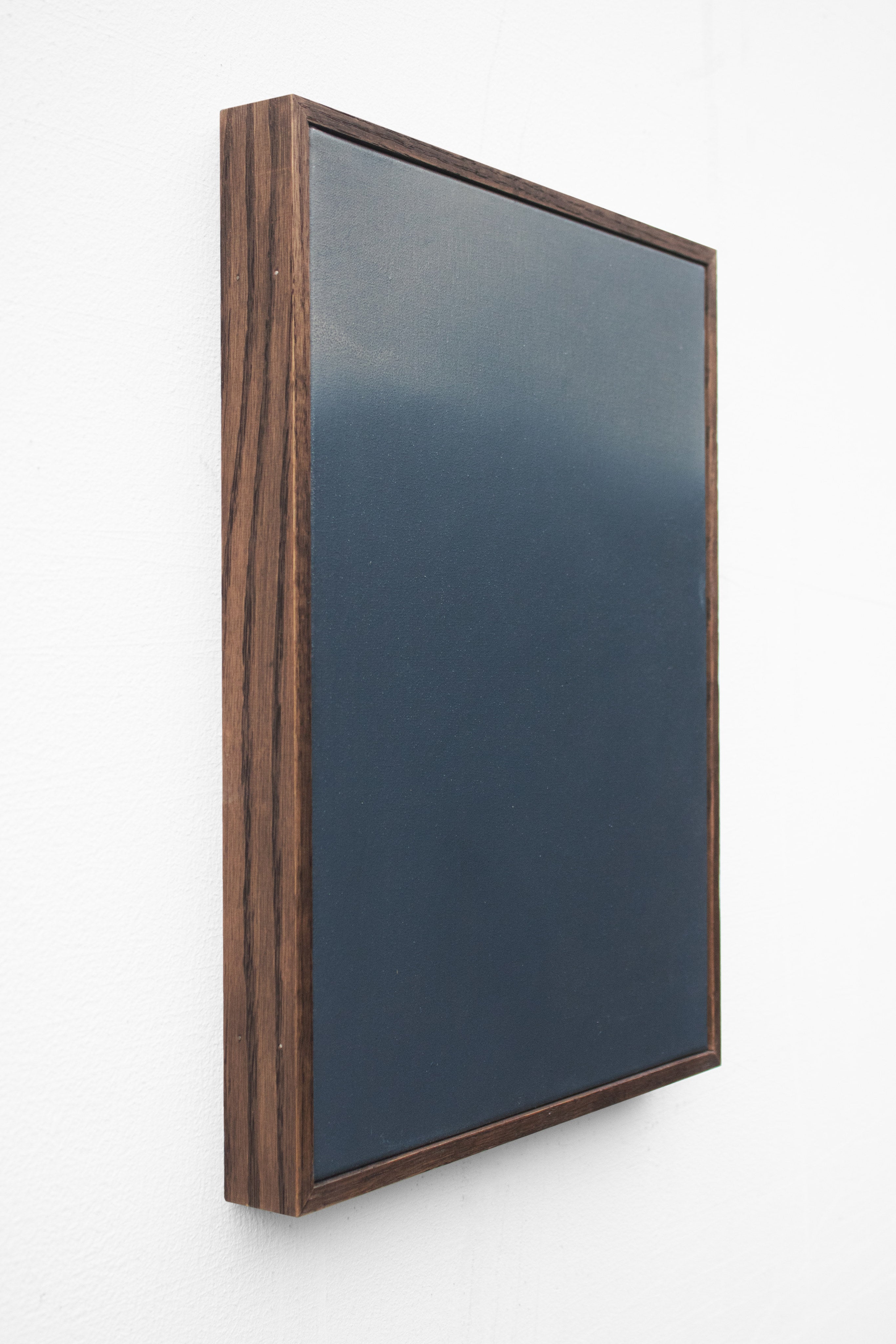 Profile view of Dusk oil painting in walnut frame by David Hardy