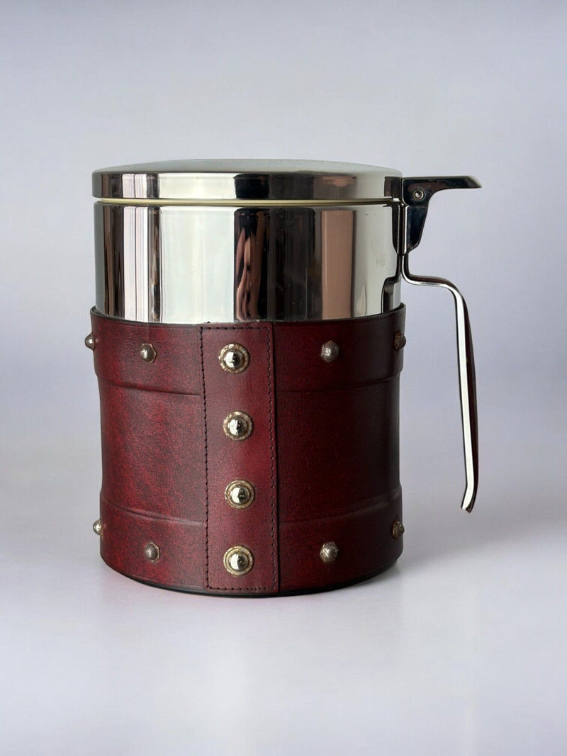 Regenc Ice Bucket, Italy, 1970s by Malamar Studio | The Oblist — leather and metal design