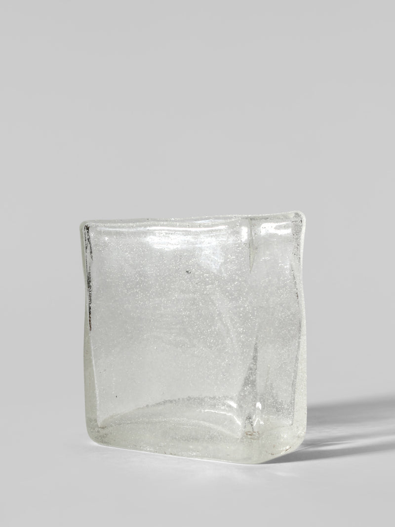 Oiva Toikka "Iglu" Bubbles Glass Vase, For Nuutajärvi, 1970s — close-up of textured glass surface
