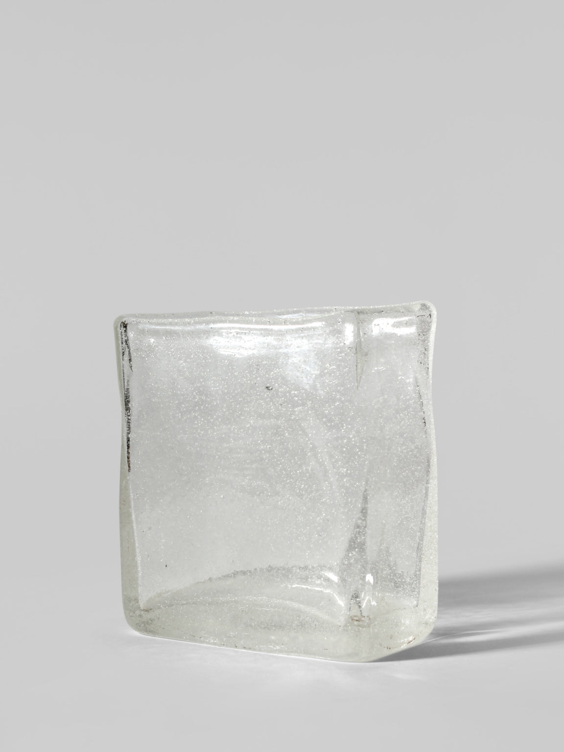 Oiva Toikka "Iglu" Bubbles Glass Vase, For Nuutajärvi, 1970s — close-up of textured glass surface